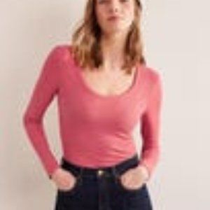 Ribbed coral Boden shirt